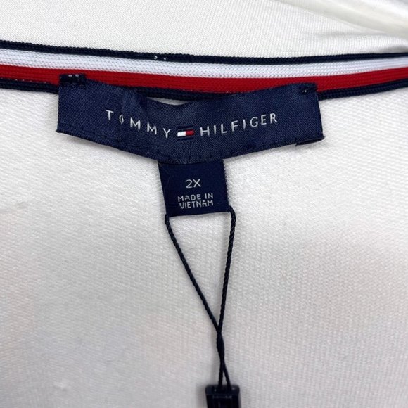 Tommy Hilfiger Short Sleeve Contrasting Trim V-Neck Top NWT Sz 2X - Picture 9 of 13